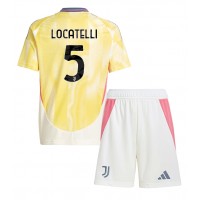 Juventus Manuel Locatelli #5 Fotballklær Bortedraktsett Barn 2024-25 Kortermet (+ korte bukser)